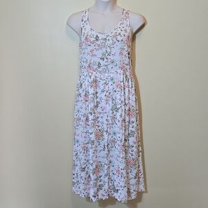 Frye Floral Button Gauzy Midi Dress Size Medium Cottagecore Boho Praire Cowgirl